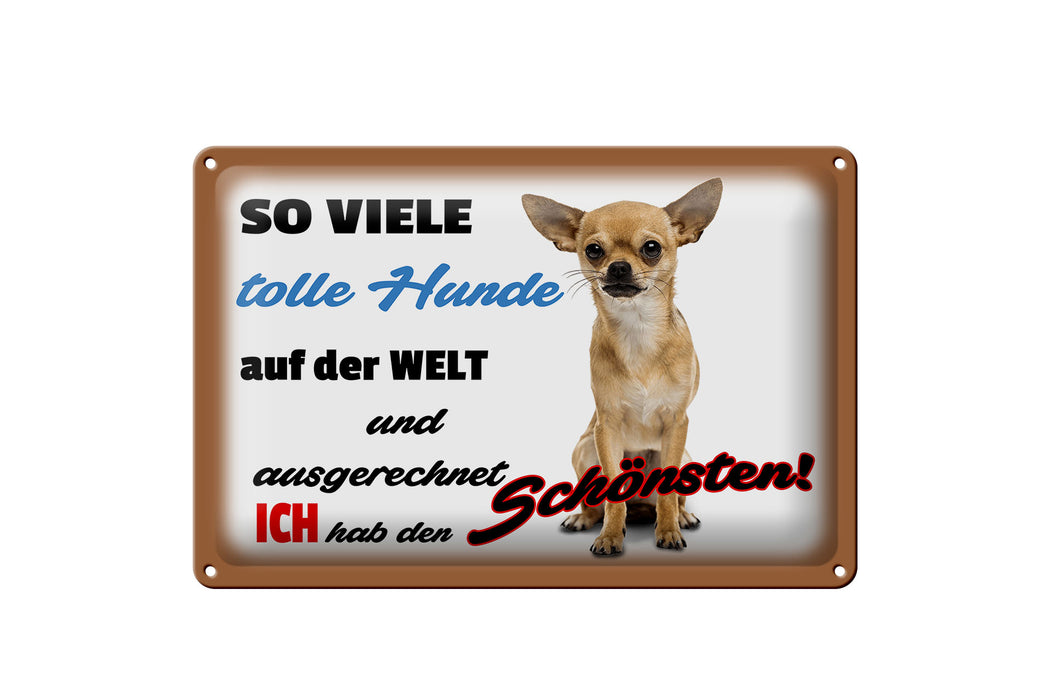 Blechschild Spruch 30x20cm ich hab den schönsten Hund Deko Schild