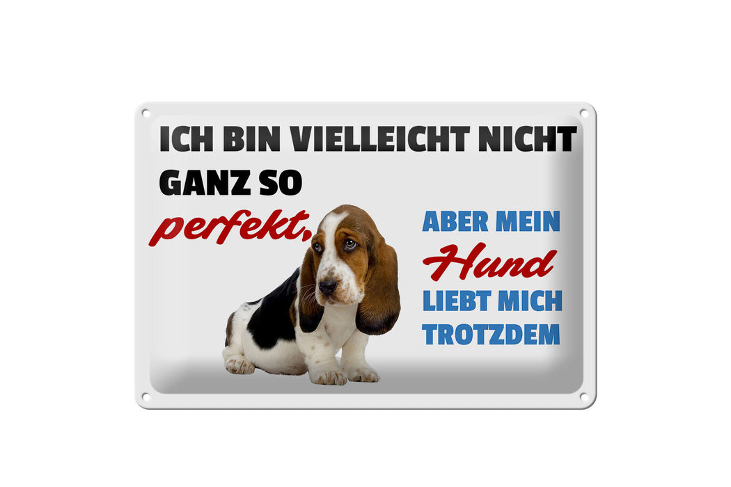 Blechschild Spruch 30x20cm mein Hund liebt mich trotzdem Deko Schild