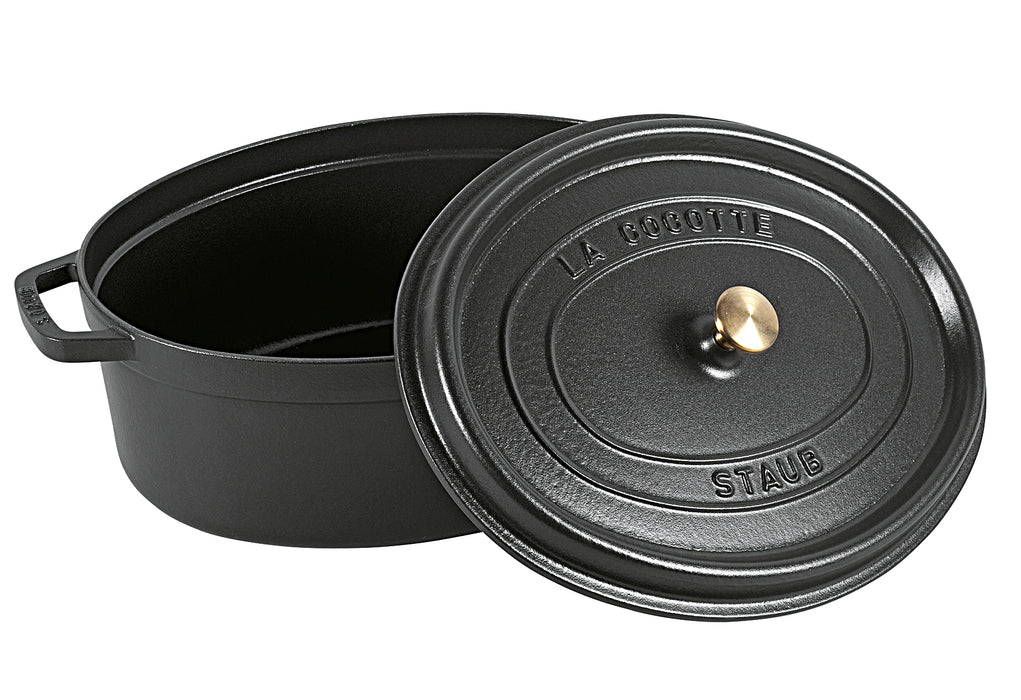 STAUB Cocotte oval 37cm schwarz