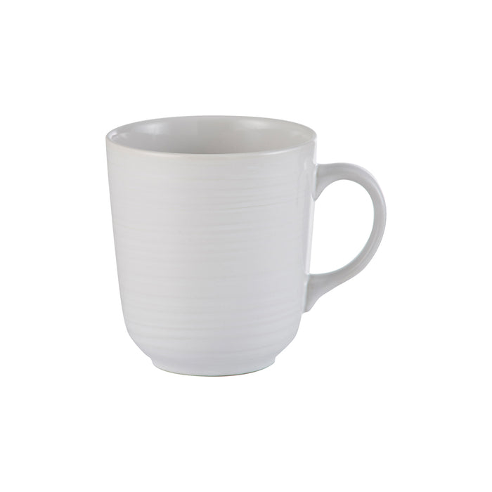 Tasse der William Mason Kollektion - beeindruckendes Geschirr mit markant geprägter Oberfläche in weichem, neutralem Farbton.