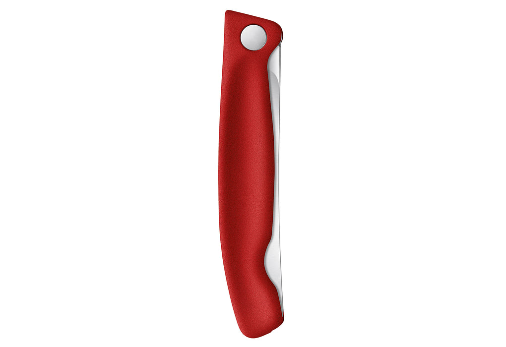 VICTORINOX Gemüsemesser Swiss Classic faltbar Wellenschliff rot Blister