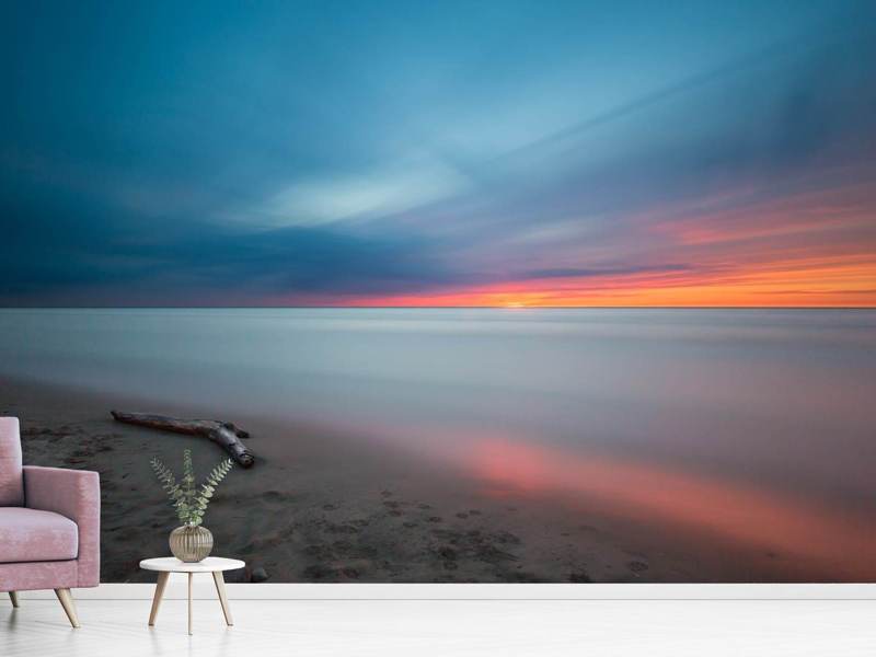 Fototapete Strand im Abendrot